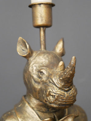 Gentry Rhino Candlestick Holder - Gold