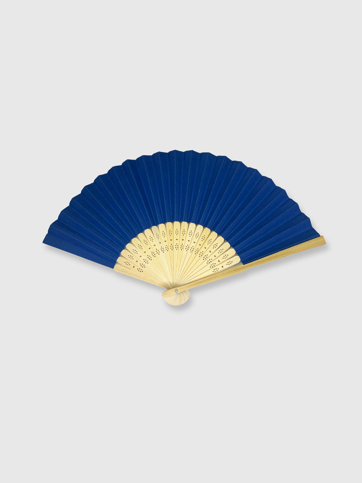 Wooden Paper Hand Fan - Royal Blue