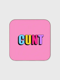 Coaster - Cunt Logo - Bold Pink
