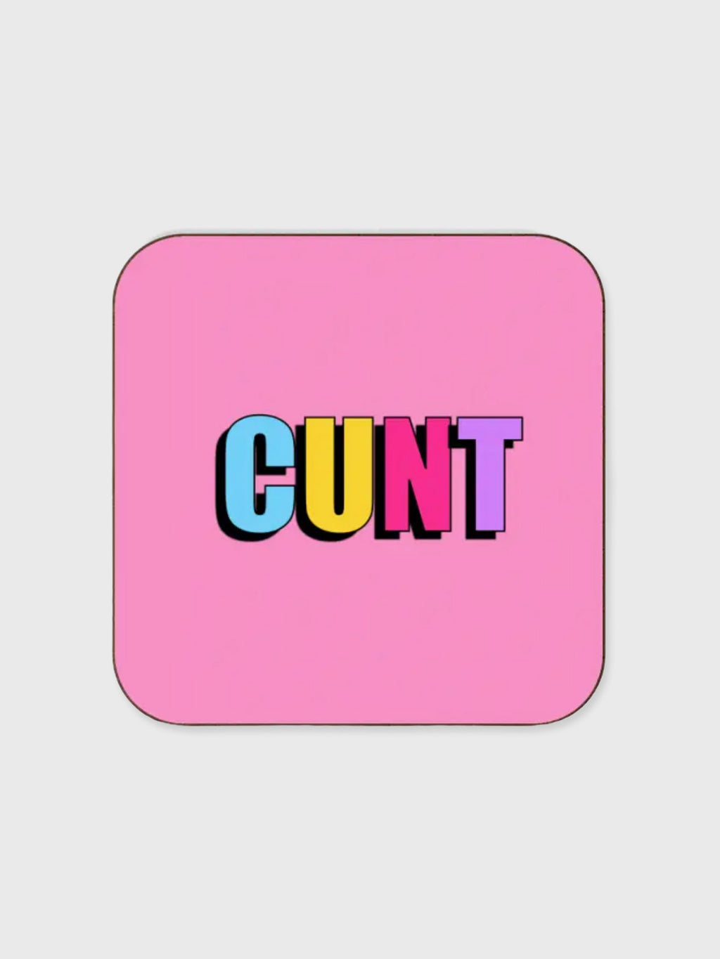 Coaster - Cunt Logo - Bold Pink