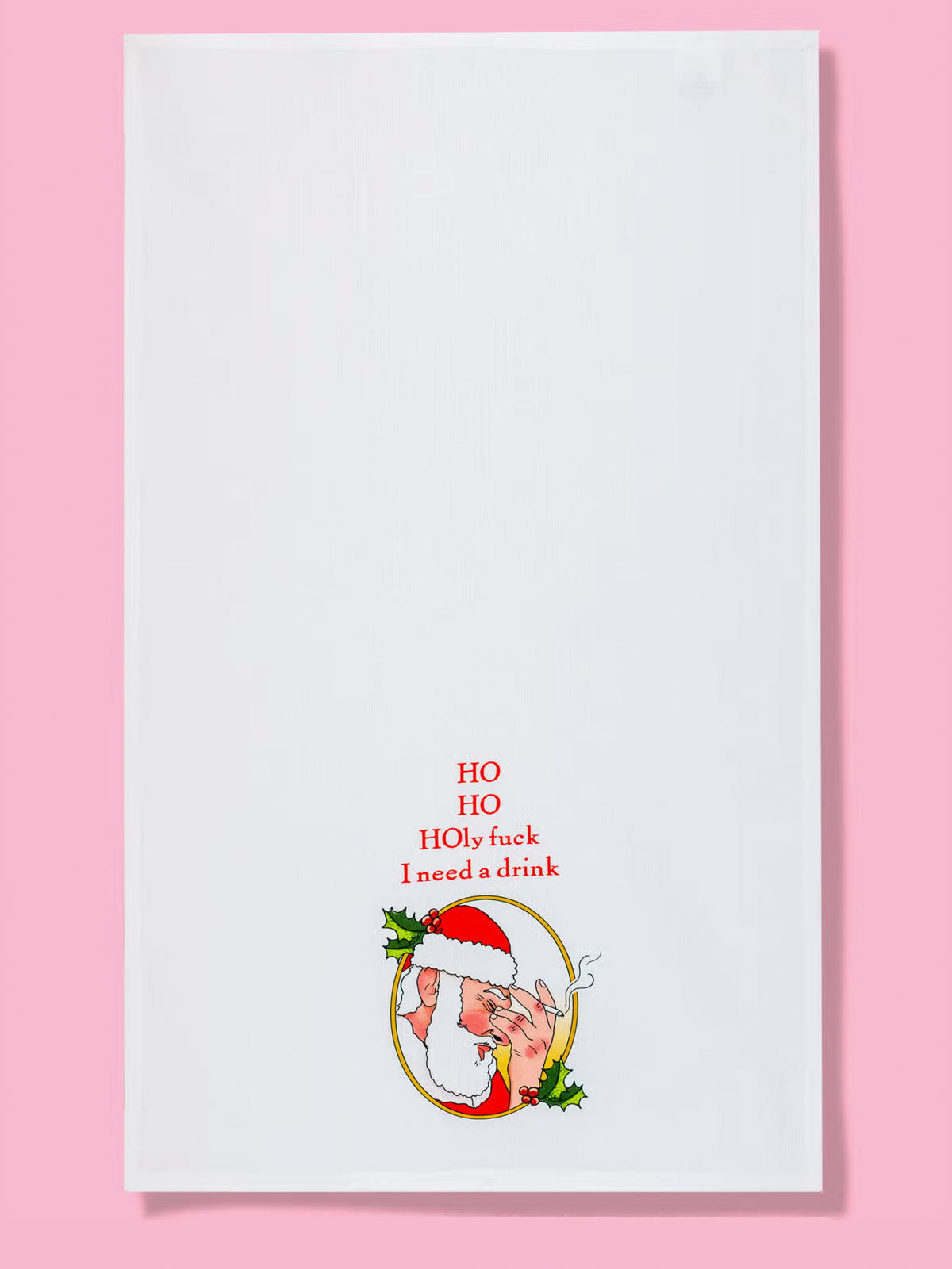 Funny Tea Towels - Stressed Santa