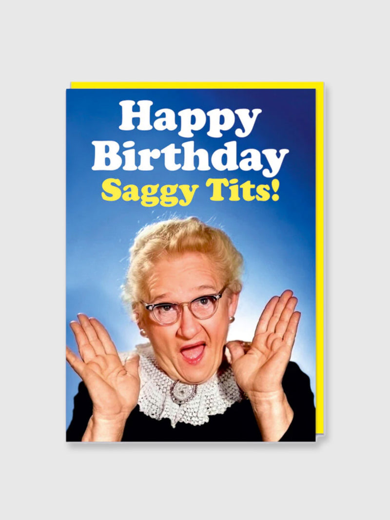 Greeting Card - Happy Birthday Saggy Tits