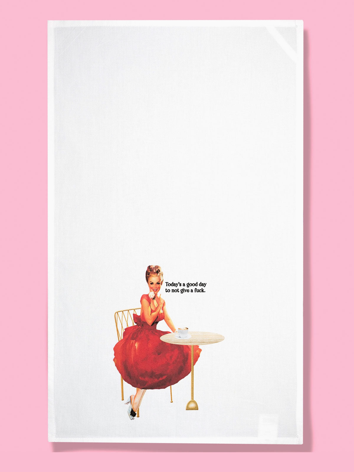 Funny Tea Towels - Wine - Today's A Good Day To Not Give A Fuck