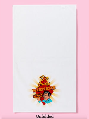 Funny Tea Towels - Big Juicy Wieners