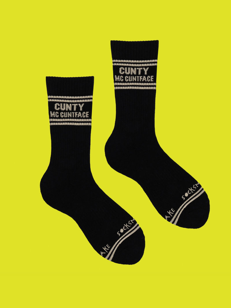 Sweary Socks - Mc Cuntface - Black