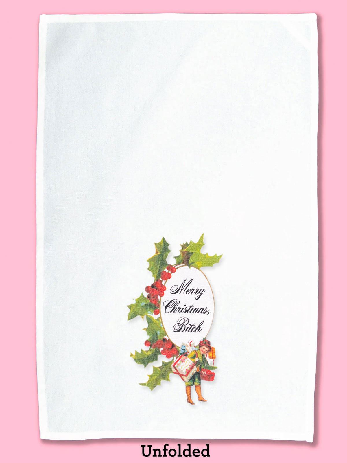Funny Tea Towels - Merry Christmas Bitch