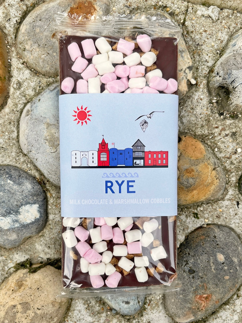 Rye's Cobbled Streets - Rocky Road Chocolate Bar 100g