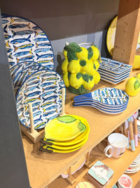 Sardine Fish Print Long Ceramic Serving Dish