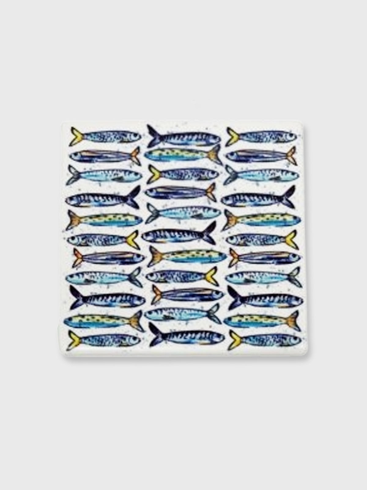 Sardine Design Square Ceramic Coaster