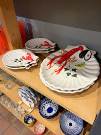 Ceramic Lobster Shell Plate - 34.5cm