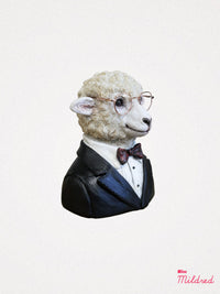 Sheep Bust Statue - 18cm
