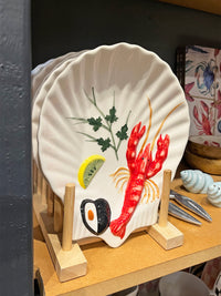 Ceramic Lobster Shell Plate - 22.5cm
