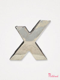 X - Silver Ceramic Large Letter