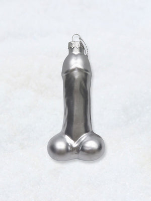 Christmas Ornament - Silver Penis