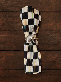 Rabbit Napkin Ring Holders Silver - Set of 4