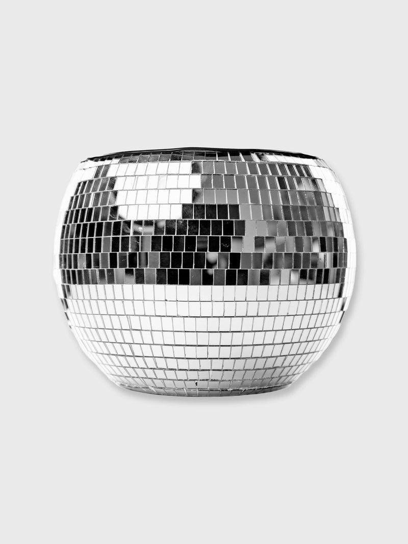 Disco Ball Shaped Ice Bucket - Silver