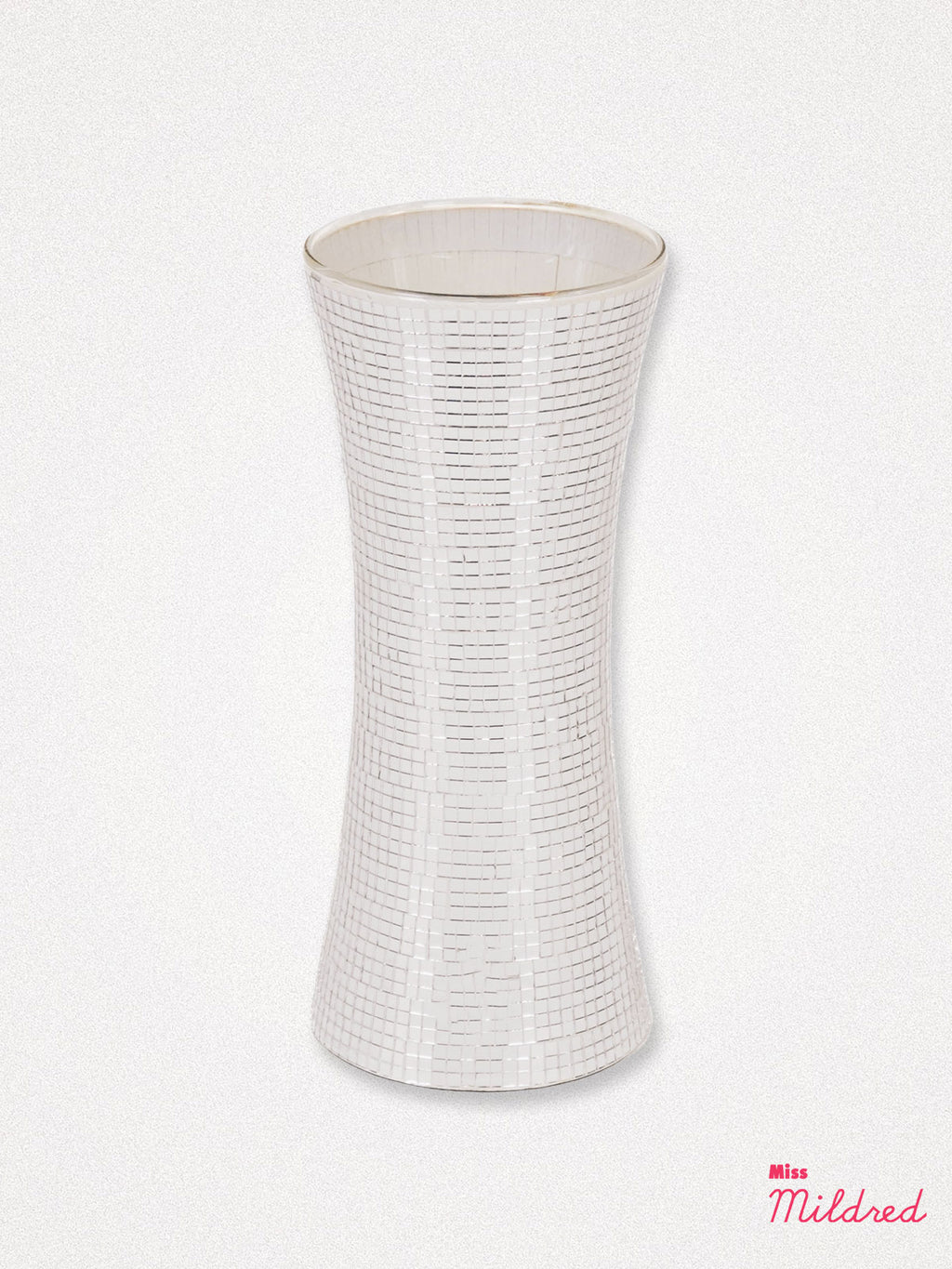 Disco Glitter Vase - Silver