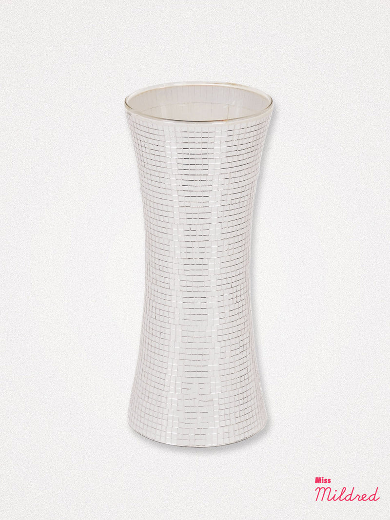 Disco Glitter Vase - Silver