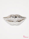 Disco Mirror Lips Ornament - Silver