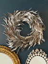 Feather Wreath Silver - 50cm