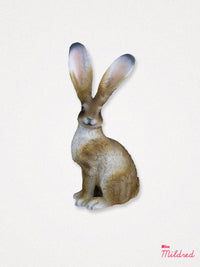 Smiling Rabbit / Hare Statue - 22cm