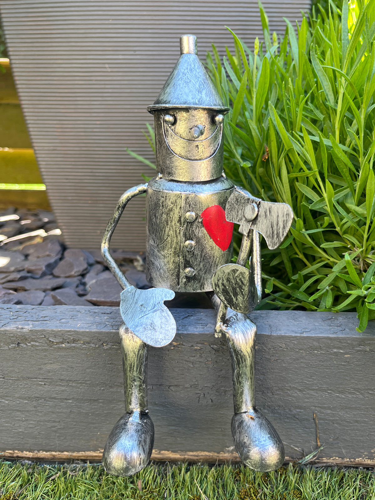 Tin Man Sitting Statue - Mini