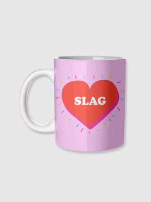 Cup / Mug - Slag - Pink with Heart