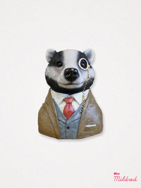 Badger Bust Statue - 17cm