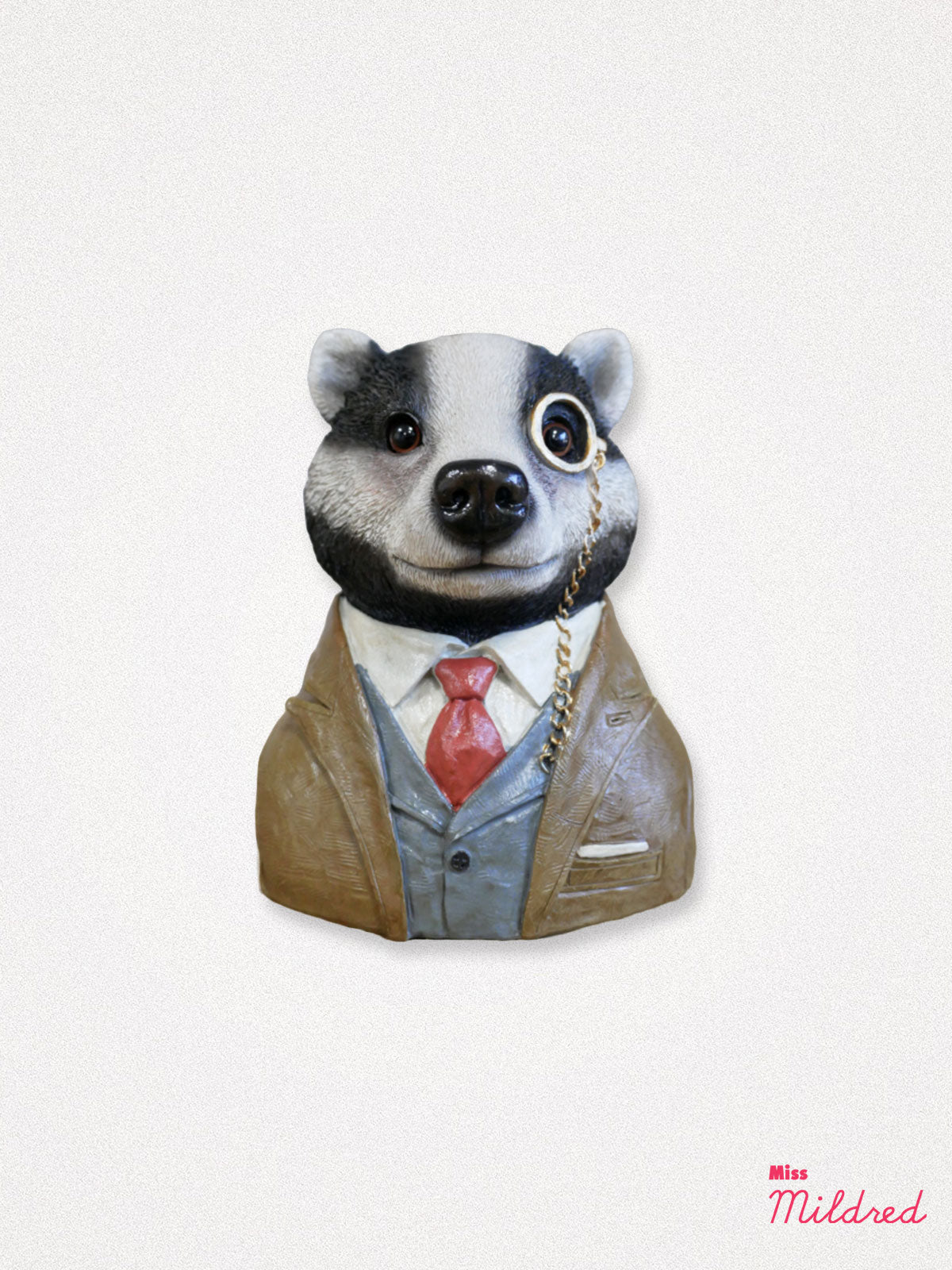 Badger Bust Statue - 17cm