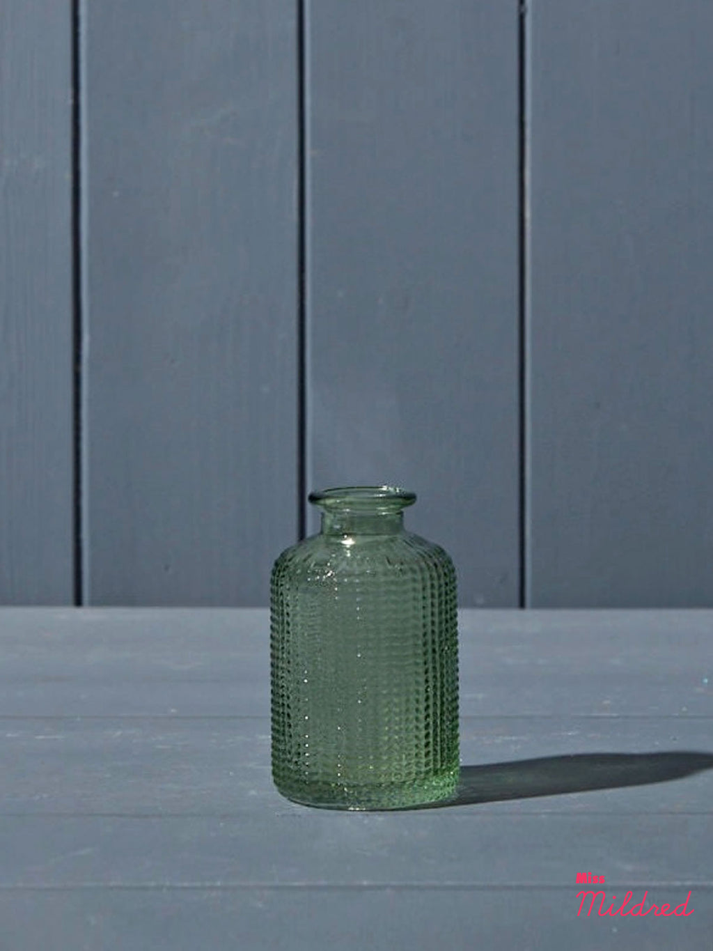 Dimpled Green Bottle - 10cm