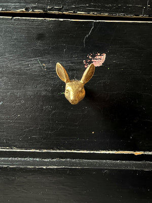 Metal Rabbit Drawer Knob - Gold