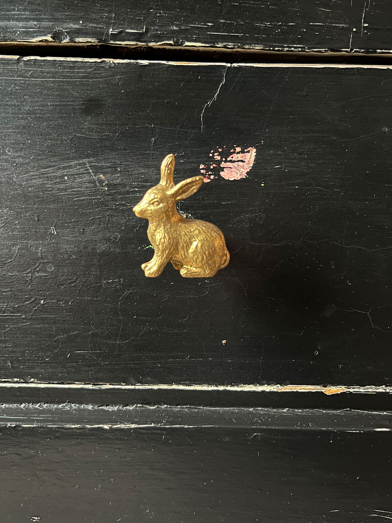 Metal Bunny Drawer Knob - Gold