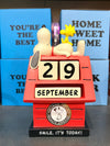 Peanuts -Snoopy Doghouse Perpetual Desktop Office Calendar