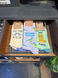 Just A Little Wet Pussy (Cat) Socks - Ladies