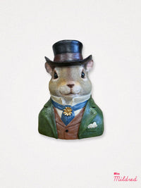 Squirrel Bust Statue - 19cm