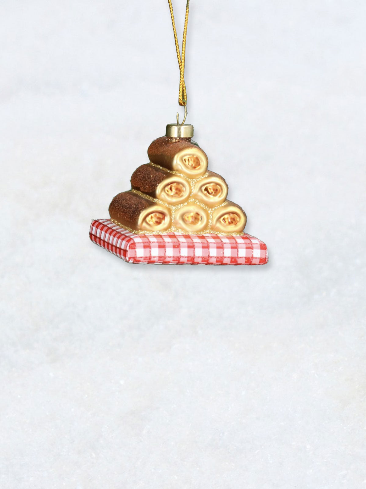 Christmas Glass Bauble - Sausage Rolls