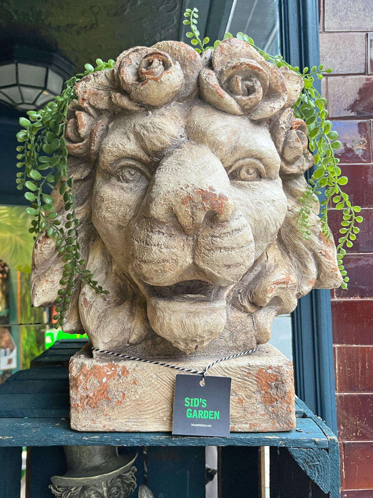 Lion Head Rustic Planter - 44cm