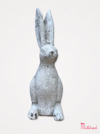 Hare Statue - Stone Effect White Wash