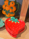 Strawberry Shaped Ceramic Dish