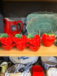 Strawberry Shaped Ceramic Trio Snack Dish  - 27.5cm