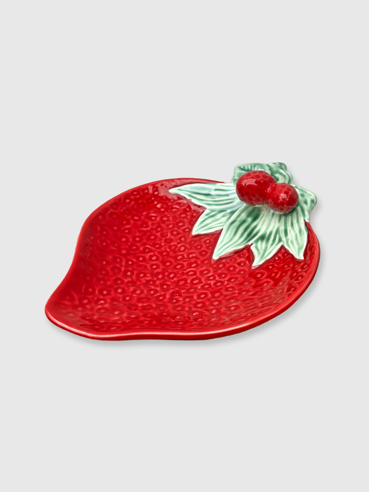 Strawberry Design Ceramic Plate - 21.5cm