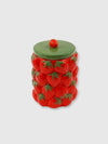 Strawberry Design Ceramic Storage Jar Pot