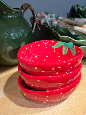 Strawberry Shaped Ceramic Bowl