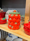 Strawberry Design Ceramic Storage Jar Pot