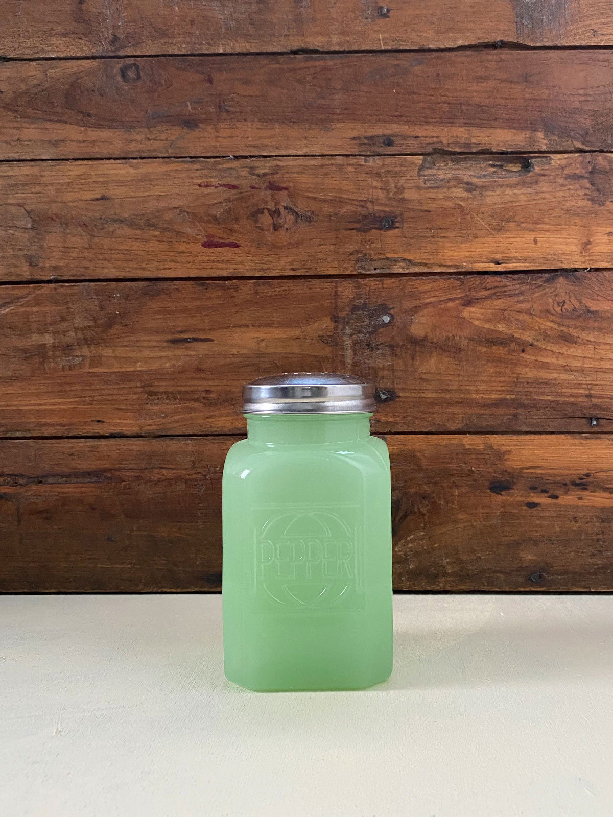 Jadeite Glass Pepper Shaker 6oz