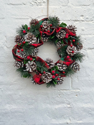 Faux Wreath - Traditional Tartan