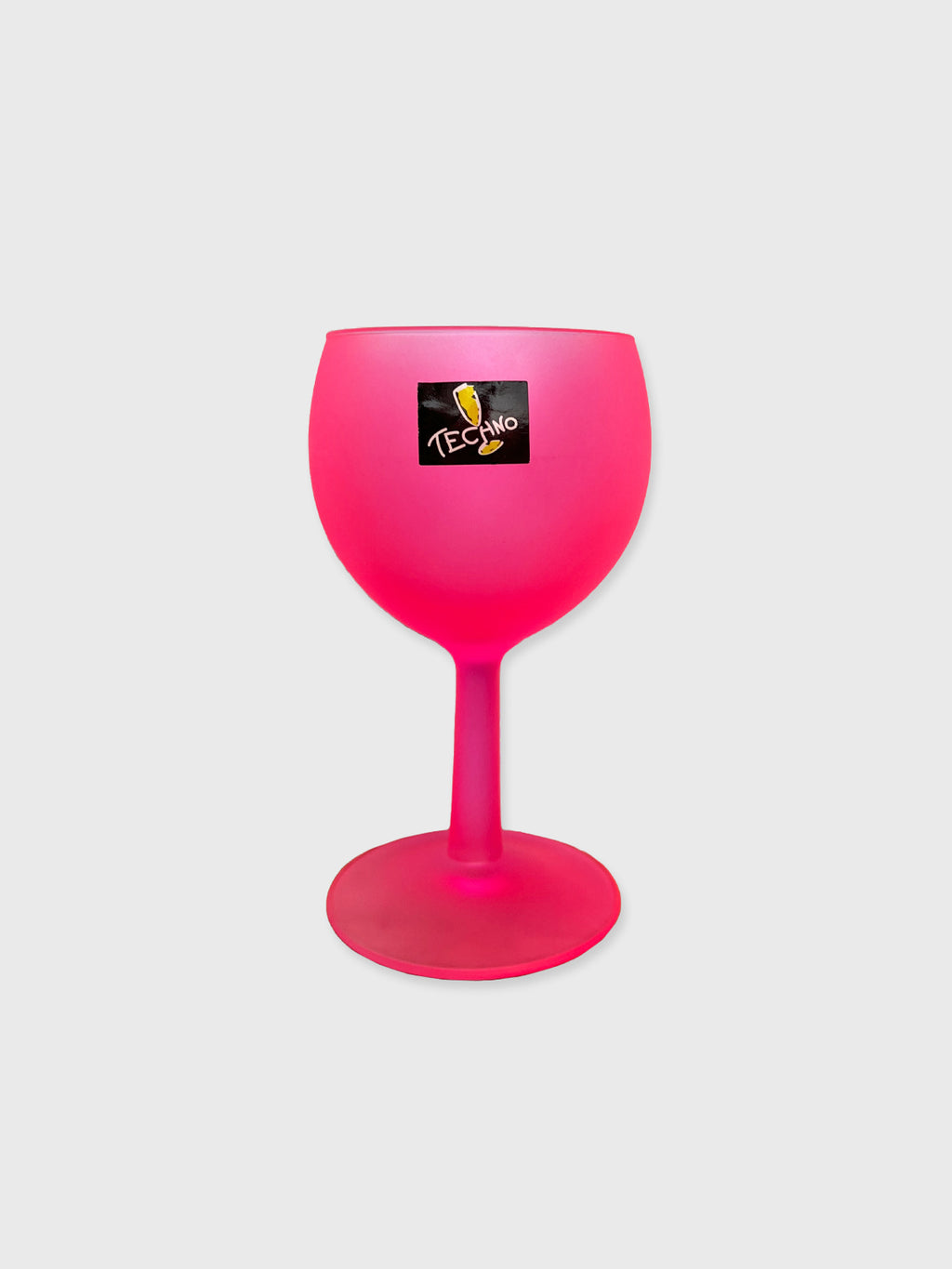 Vintage Techno Neon Stem Wine Glass - Pink