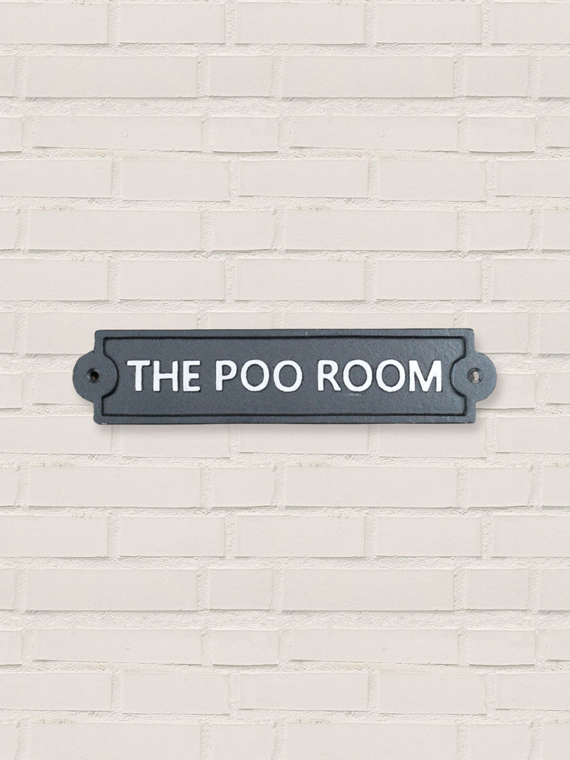 The Poo Room - Cast Iron Sign