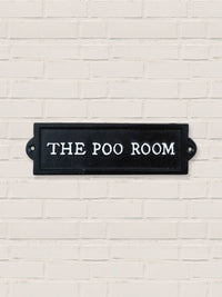 The Poo Room - Cast Iron Sign