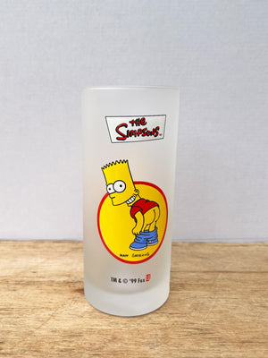 Vintage Simpsons French Comic Glass